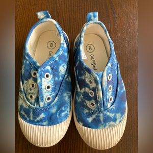 Cat & Jack Toddler Size 8 Blue Tie Dye Slip Ons
